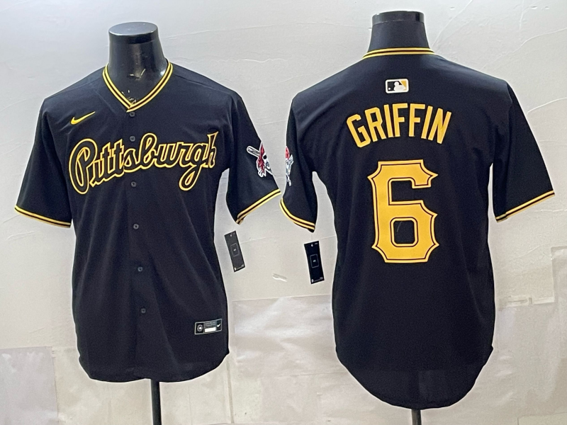 Men Pittsburgh Pirates #6 Griffin black Game 2026 Nike MLB Jersey 0401006->pittsburgh pirates->MLB Jersey